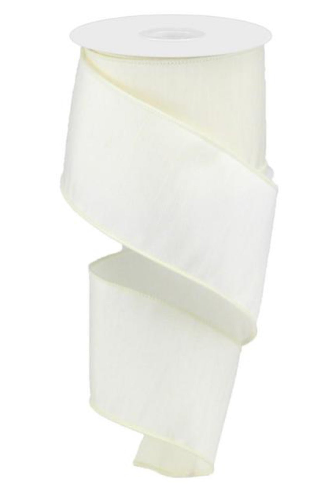 Ivory faux dupioni Solid 2.5” - Greenery MarketWired ribbonRD1102A8