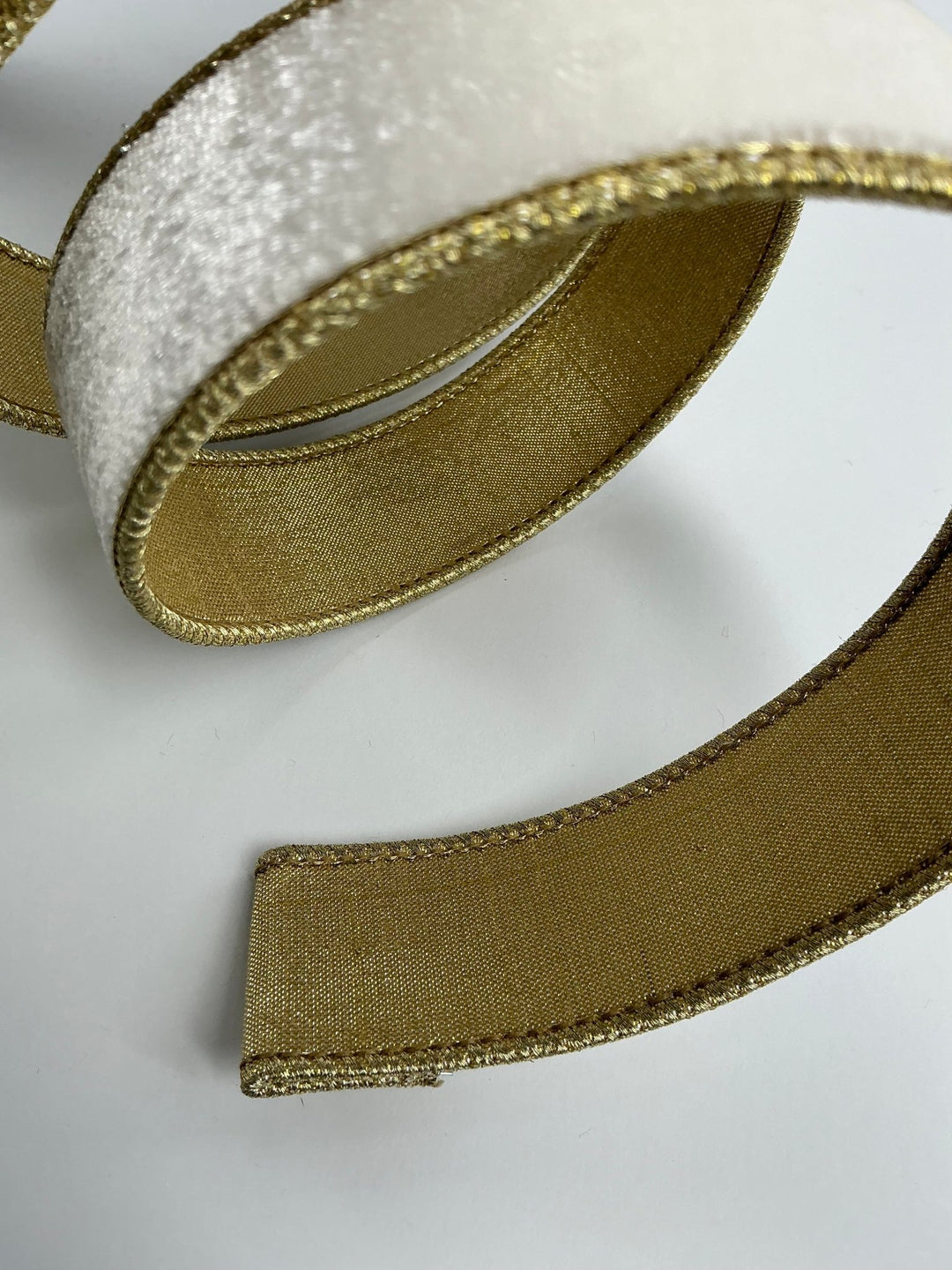 Ivory flashy velvet luster 1.5” farrisilk wired ribbon - Greenery MarketRibbons & TrimRG073 - 62