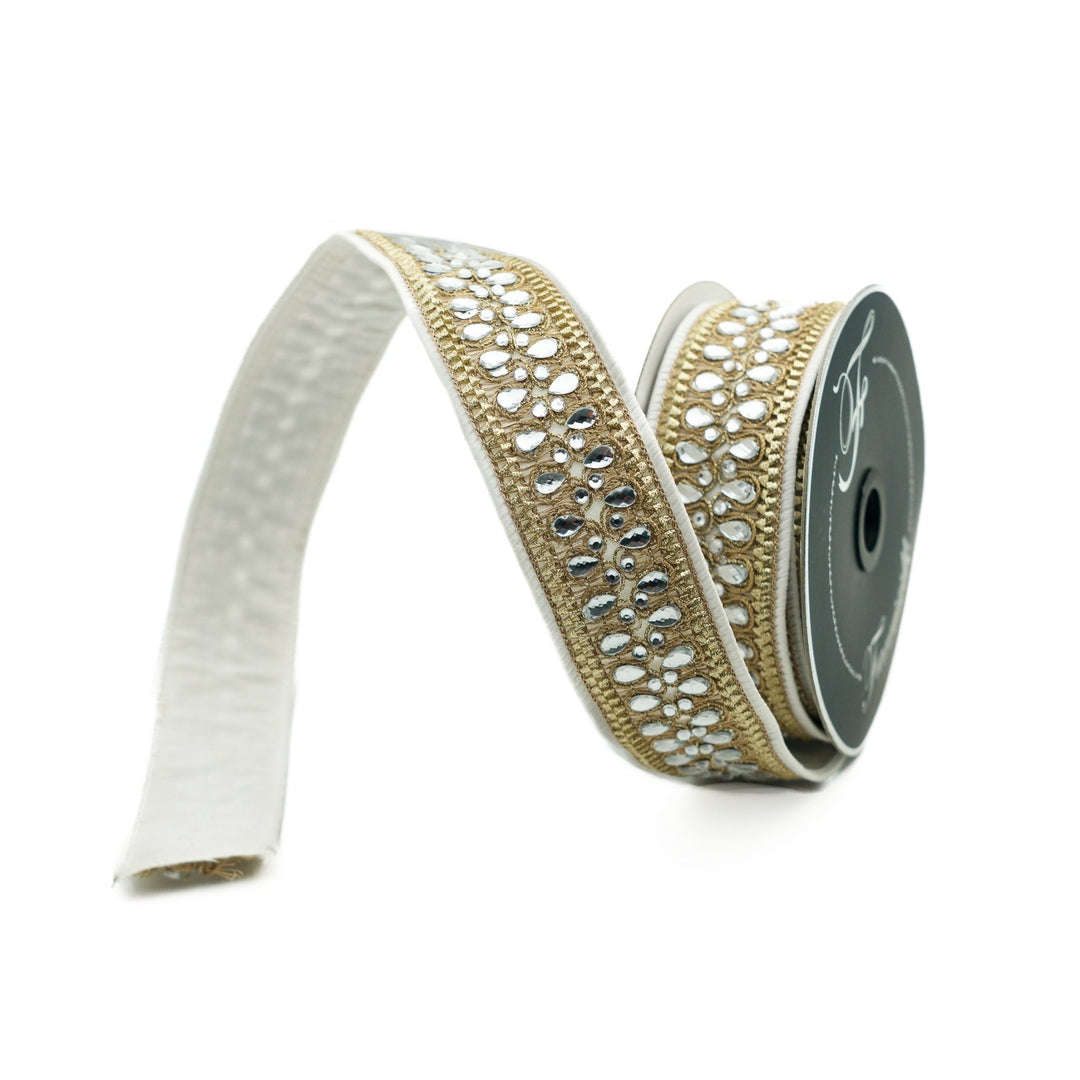 Ivory King Edward Farrisilk Wired Ribbon - 1.5" - Greenery MarketRibbons & TrimRK339-62