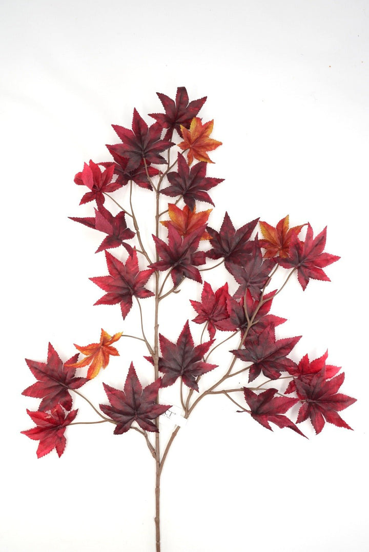Japanese maple leaf spray - Burnt Red - Greenery MarketArtificial FloraFL7027-BNTR