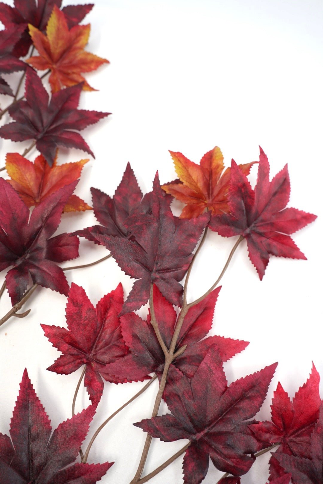 Japanese maple leaf spray - Burnt Red - Greenery MarketArtificial FloraFL7027-BNTR