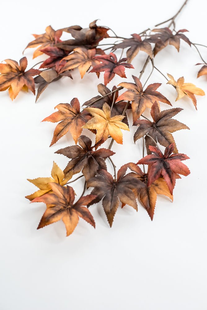 【新品未使用】 メープル Woodland Maple Leaf Japanese maple leaf spray - Rust Brown - Greenery Market