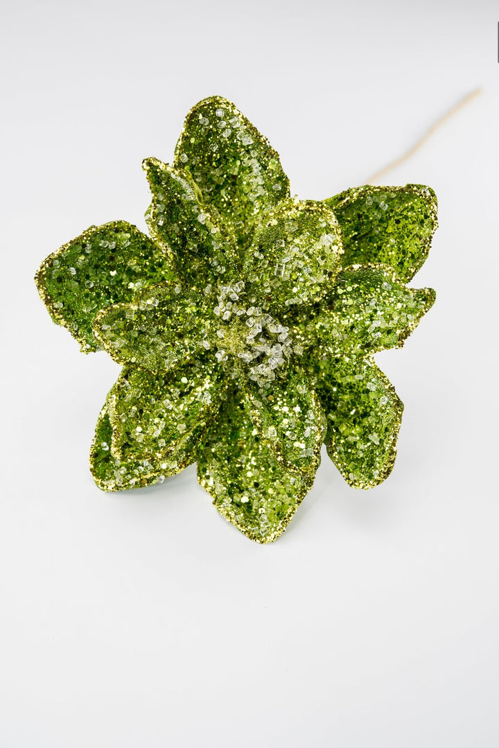 Jeweled and beaded magnolia stem - green - Greenery MarketXg903 - G