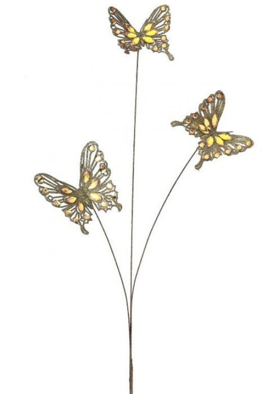 Jeweled butterfly spray - gold - Greenery MarketMTX73298 GOLD