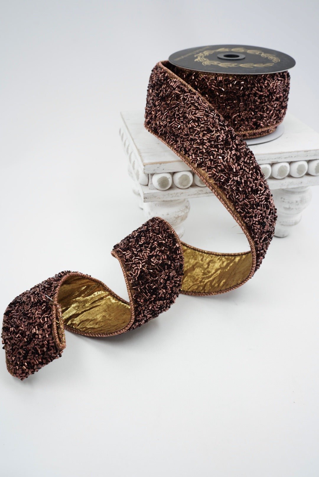 John Mark, Brown Confetti Wired Ribbon - 2.5" - Greenery MarketWired RibbonJME-WN25-050-BRN-25