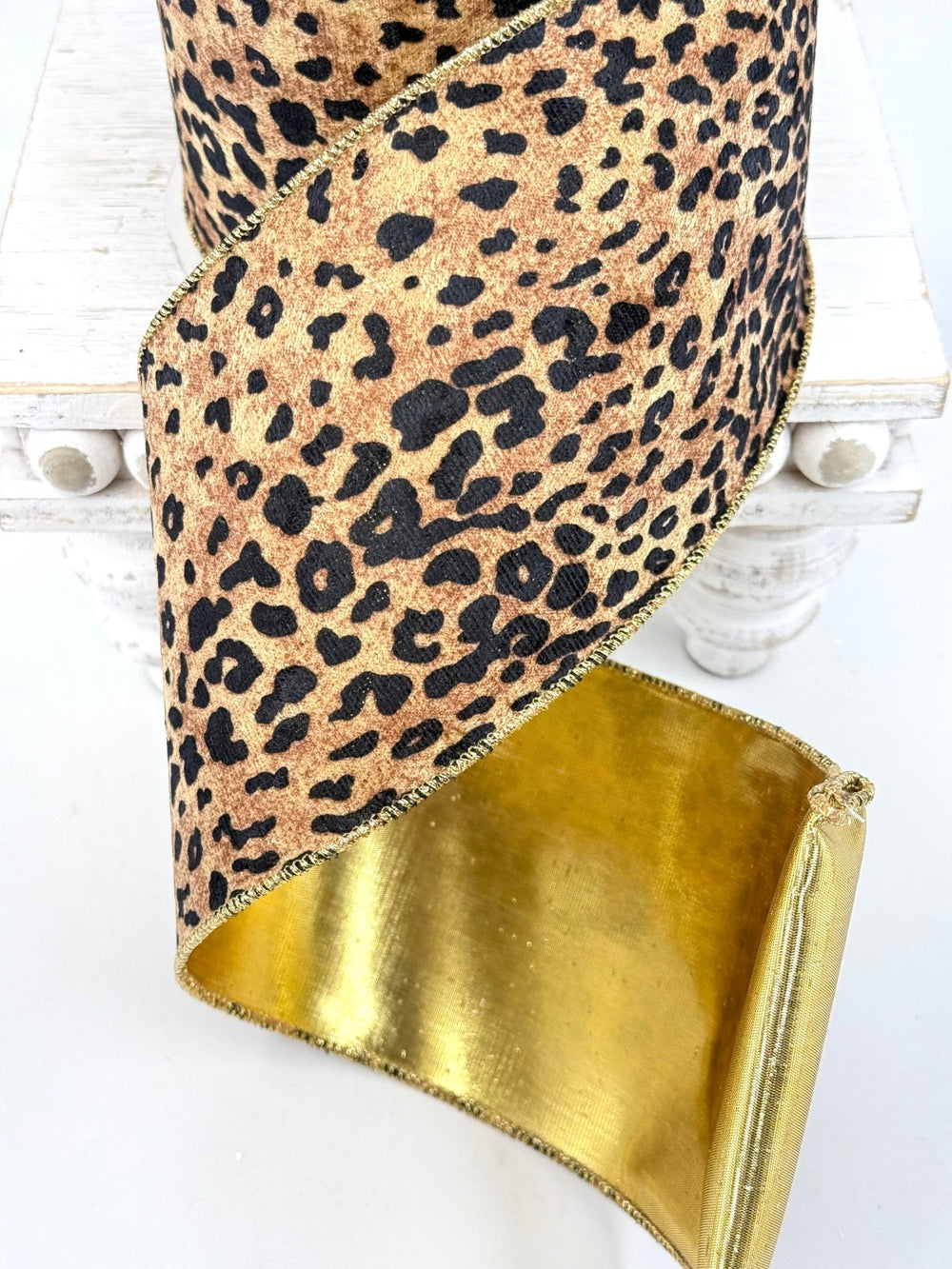 Jungle Leopard Farrisilk Wired Ribbon - 4" AS - IS - Greenery MarketRibbons & TrimRQ323-92