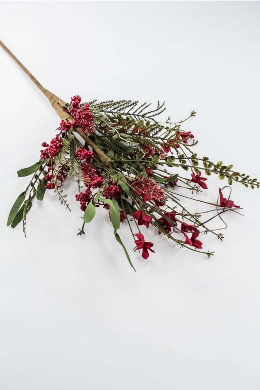 Large, Holiday Fern and berry spray - red 65267 - Greenery MarketArtificial Flora65267-RD