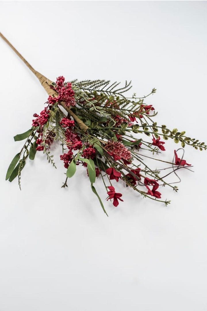 Large, Holiday Fern and berry spray - red 65267 - Greenery MarketArtificial Flora65267-RD