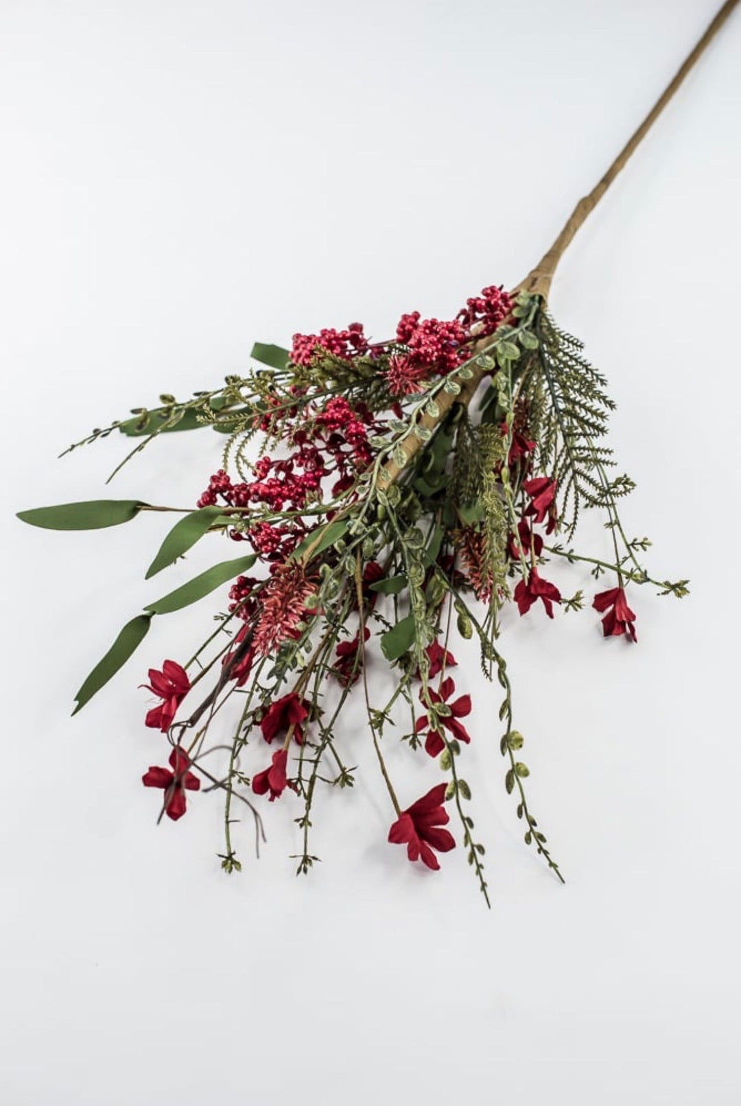 Large, Holiday Fern and berry spray - red 65267 - Greenery MarketArtificial Flora65267-RD