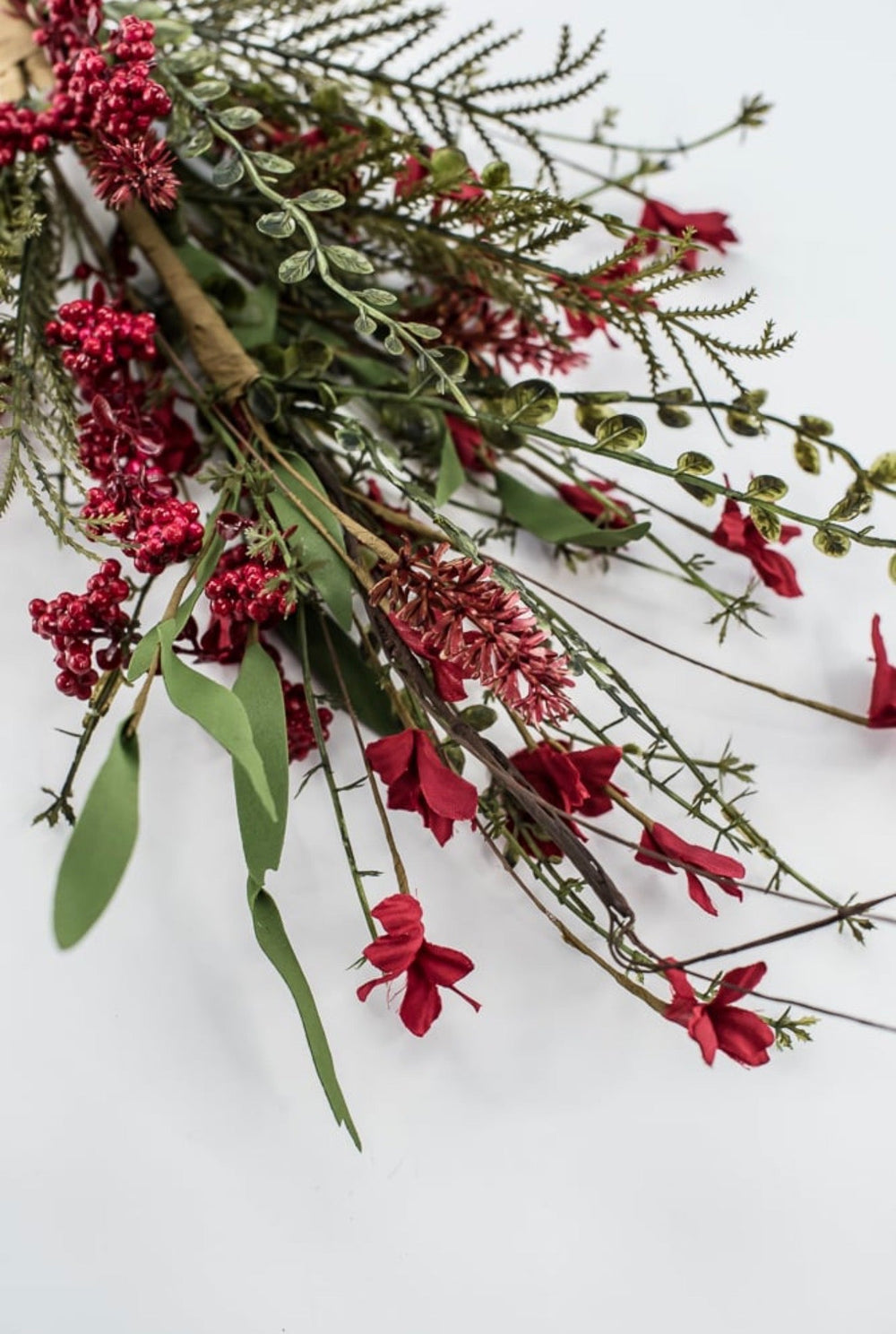 Large, Holiday Fern and berry spray - red 65267 - Greenery MarketArtificial Flora65267-RD