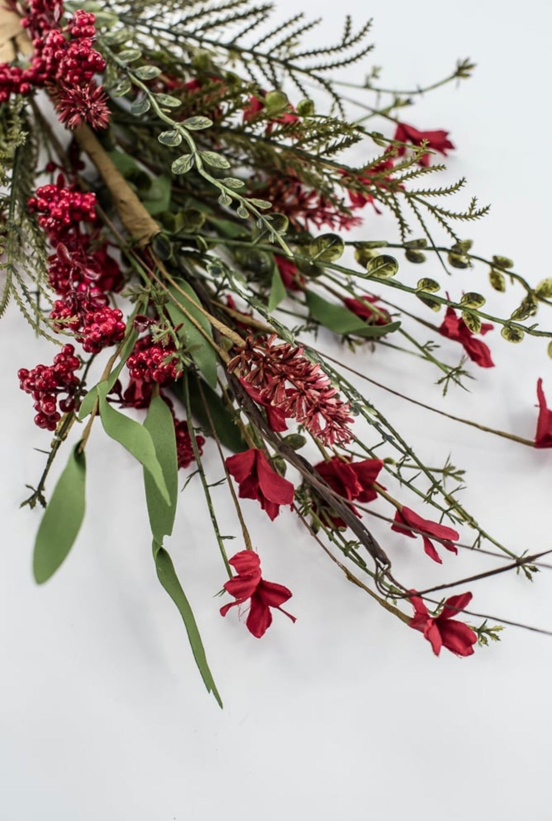 Large, Holiday Fern and berry spray - red 65267 - Greenery MarketArtificial Flora65267-RD