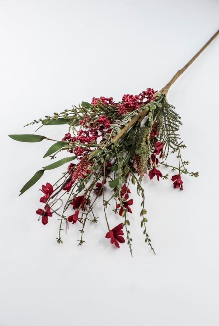 Large, Holiday Fern and berry spray - red 65267 - Greenery MarketArtificial Flora65267-RD