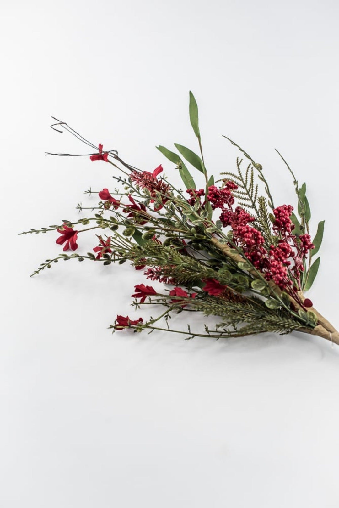 Large, Holiday Fern and berry spray - red 65267 - Greenery MarketArtificial Flora65267-RD