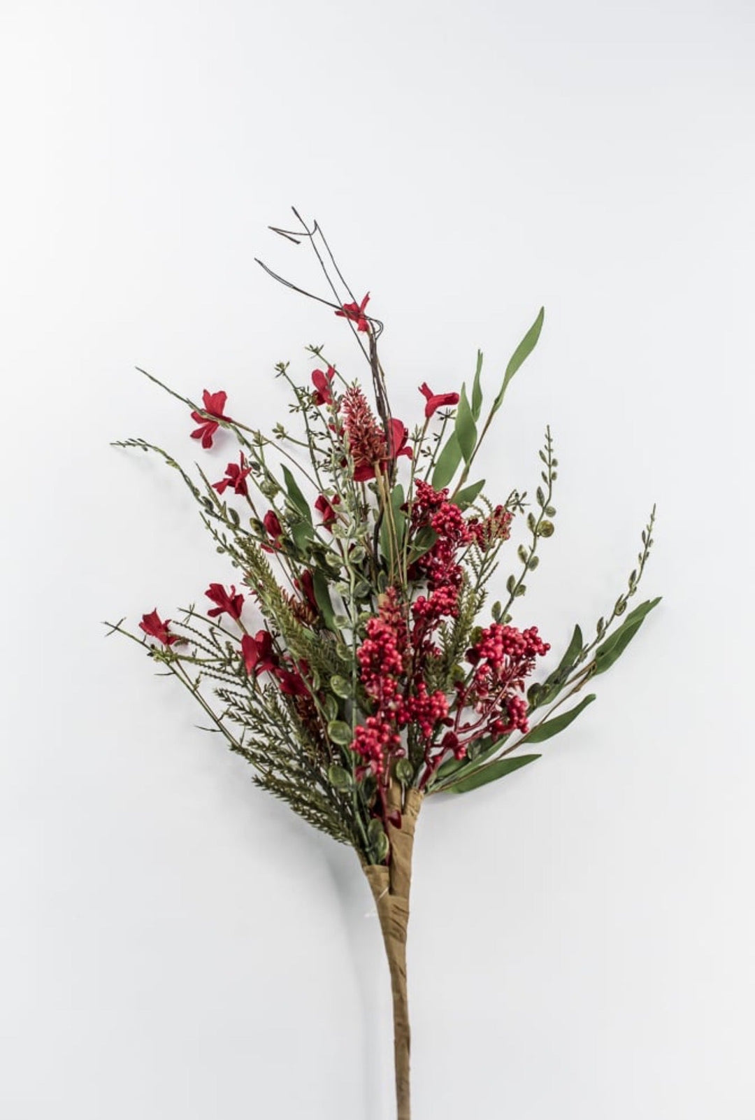 Large, Holiday Fern and berry spray - red 65267 - Greenery MarketArtificial Flora65267-RD