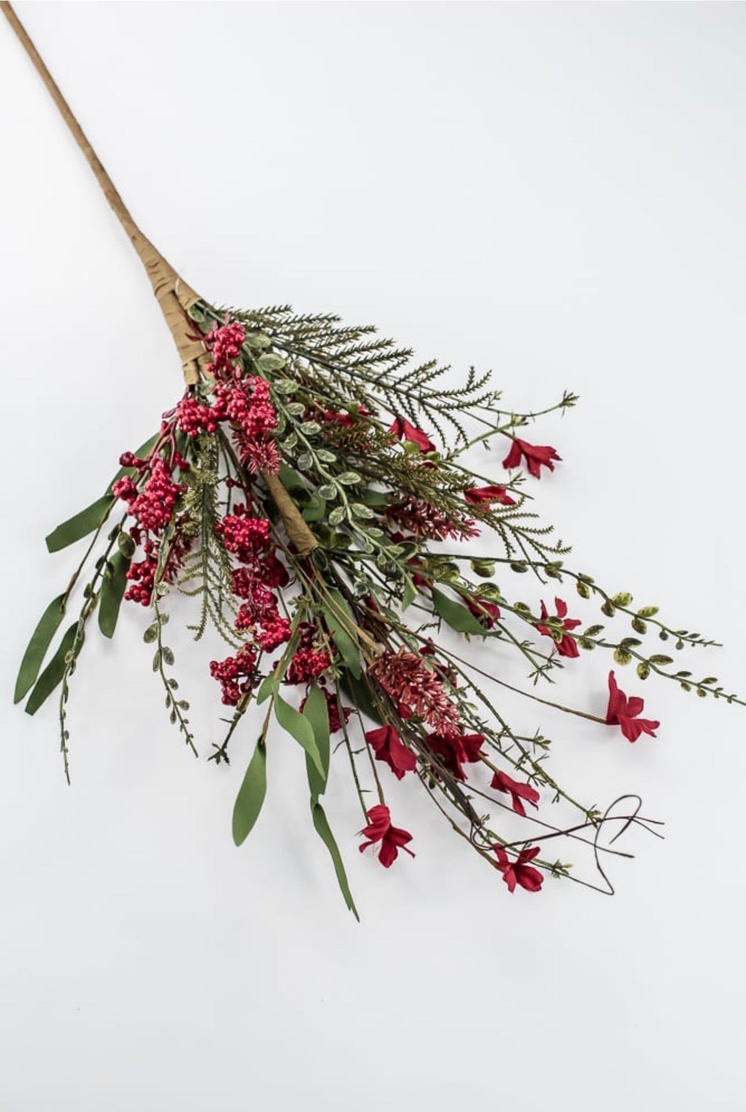 Large, Holiday Fern and berry spray - red 65267 - Greenery MarketArtificial Flora65267-RD
