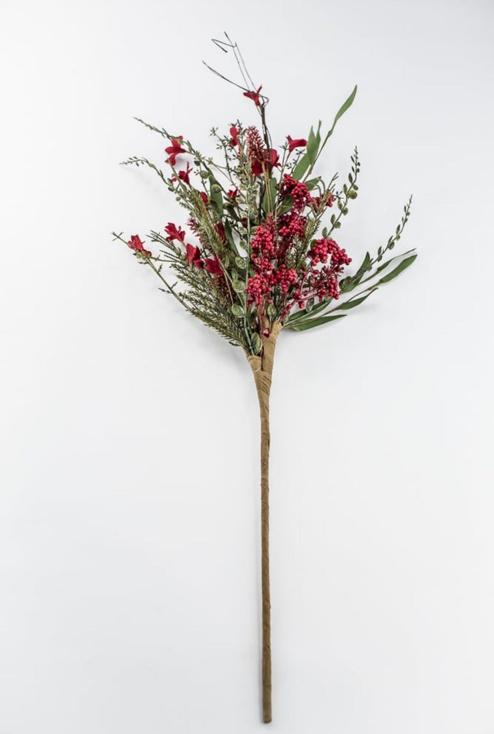 Large, Holiday Fern and berry spray - red 65267 - Greenery MarketArtificial Flora65267-RD