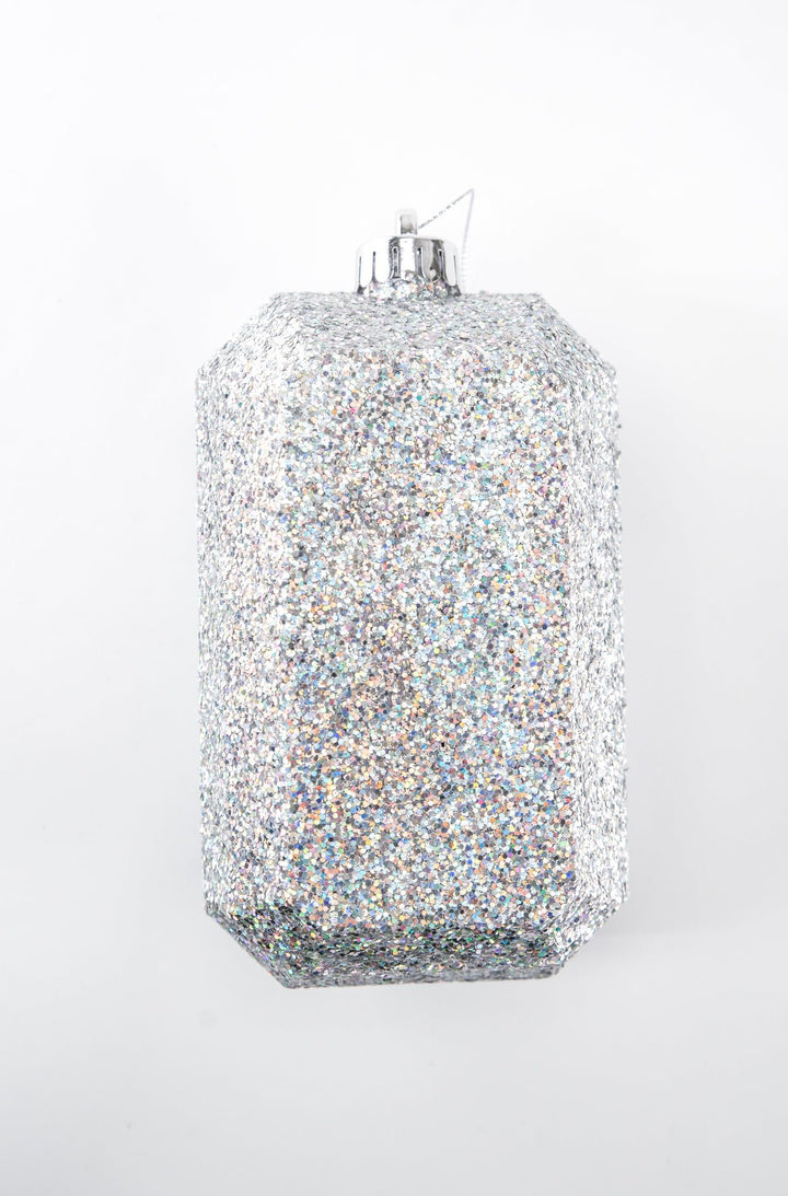 Laser glitter gem ornament - silver - Greenery MarketHoliday OrnamentsXJ552726