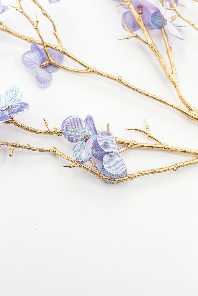 Lavender Glossy Plum Blossom Spray - Greenery Market86307LV