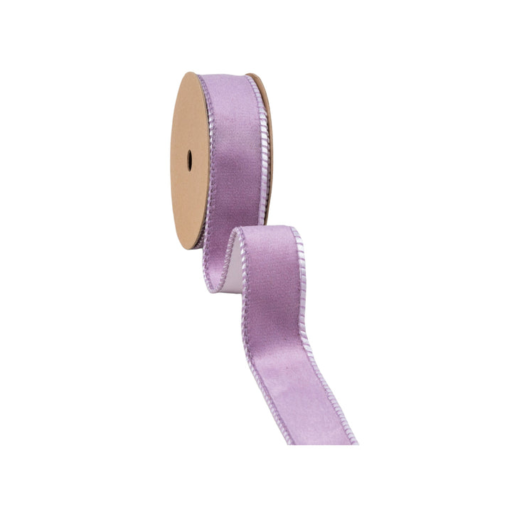 Lavender Reversible Velvet Wired Ribbon - 1" - Greenery MarketWired Ribbon7115W-430-25E