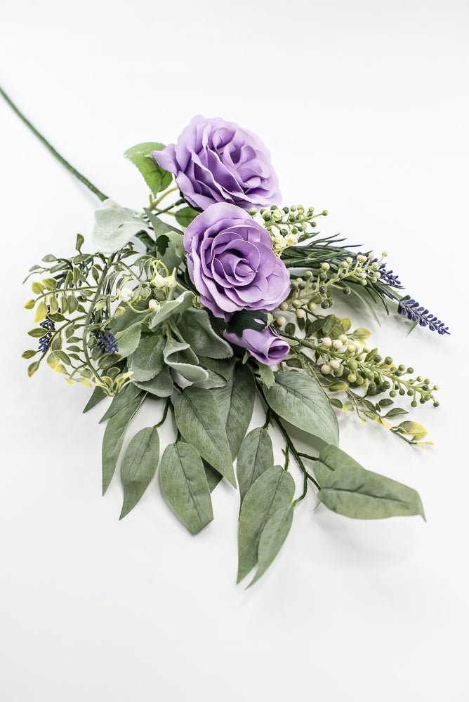 Lavender rose spray and greenery - Greenery Market84971-LV