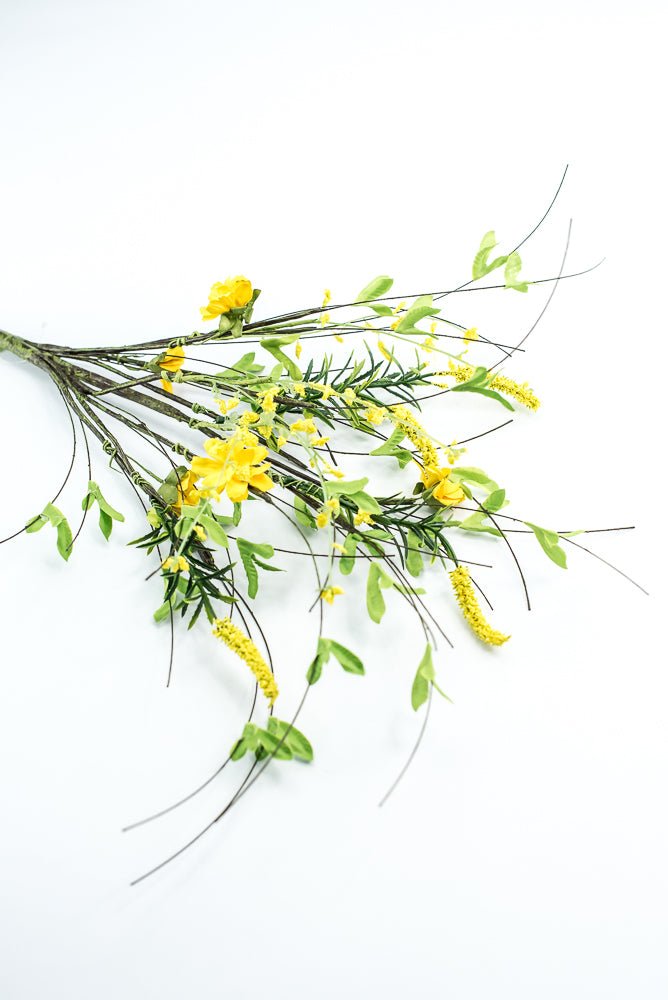 Leaf greenery and twigs pick - yellow - Greenery Marketgreenery63661YW