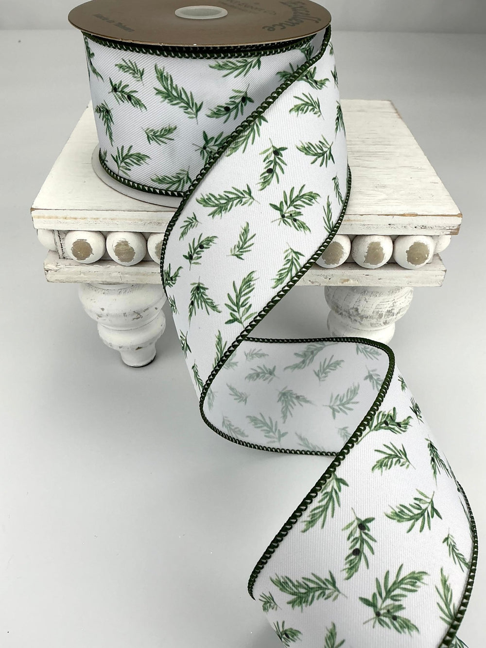 Leaf greenery wired ribbon 2.5” - Greenery MarketRibbons & Trim240290