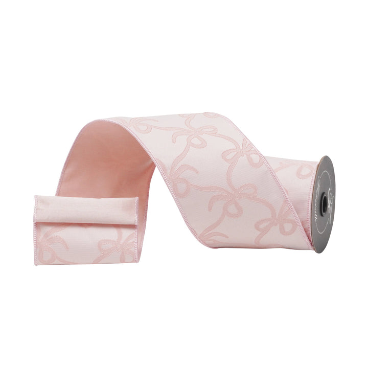 Light Pink Cottage Loops Farrisilk Wired Ribbon - 4" - Greenery MarketRC320 - 14