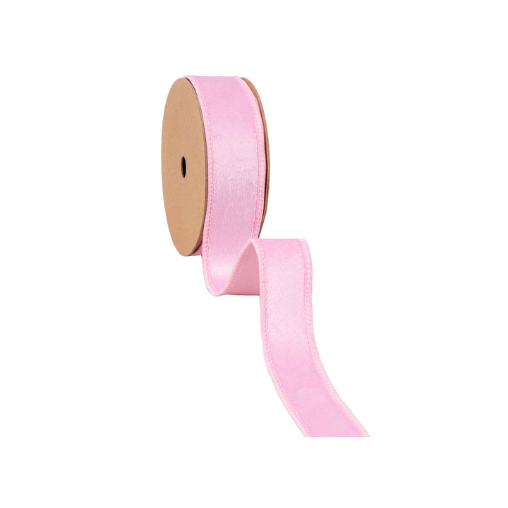 Light Pink Reversible Velvet Wired Ribbon - 1" - Greenery MarketWired Ribbon7115W-123-25E