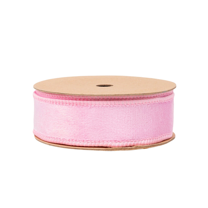 Light Pink Reversible Velvet Wired Ribbon - 1" - Greenery MarketWired Ribbon7115W-123-25E