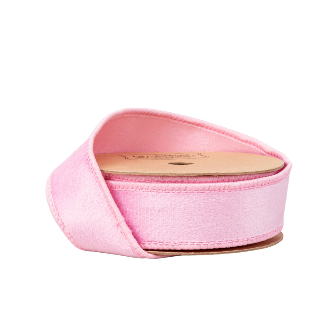 Light Pink Reversible Velvet Wired Ribbon - 1" - Greenery MarketWired Ribbon7115W-123-25E