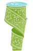 Lime green floral vine wired ribbon 2.5” - Greenery MarketWired ribbonRGF116833