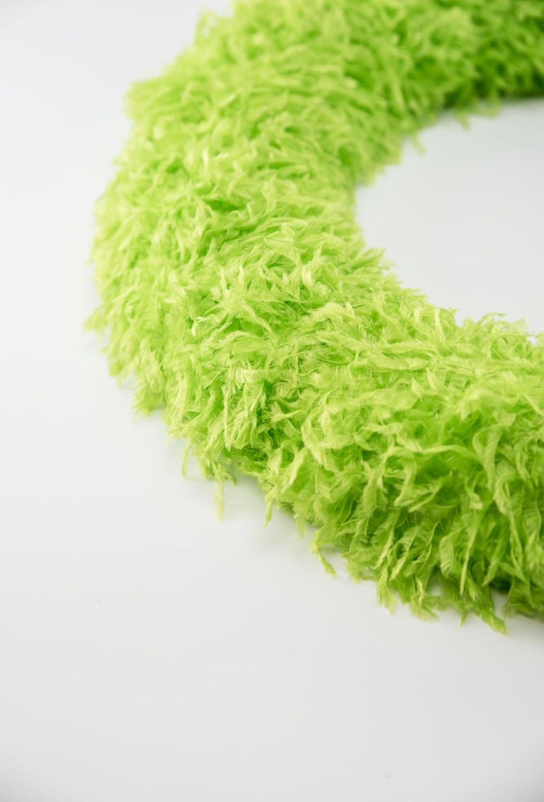 Lime green furry wreath - 18” - Greenery MarketWreath & Floral FramesXW219170
