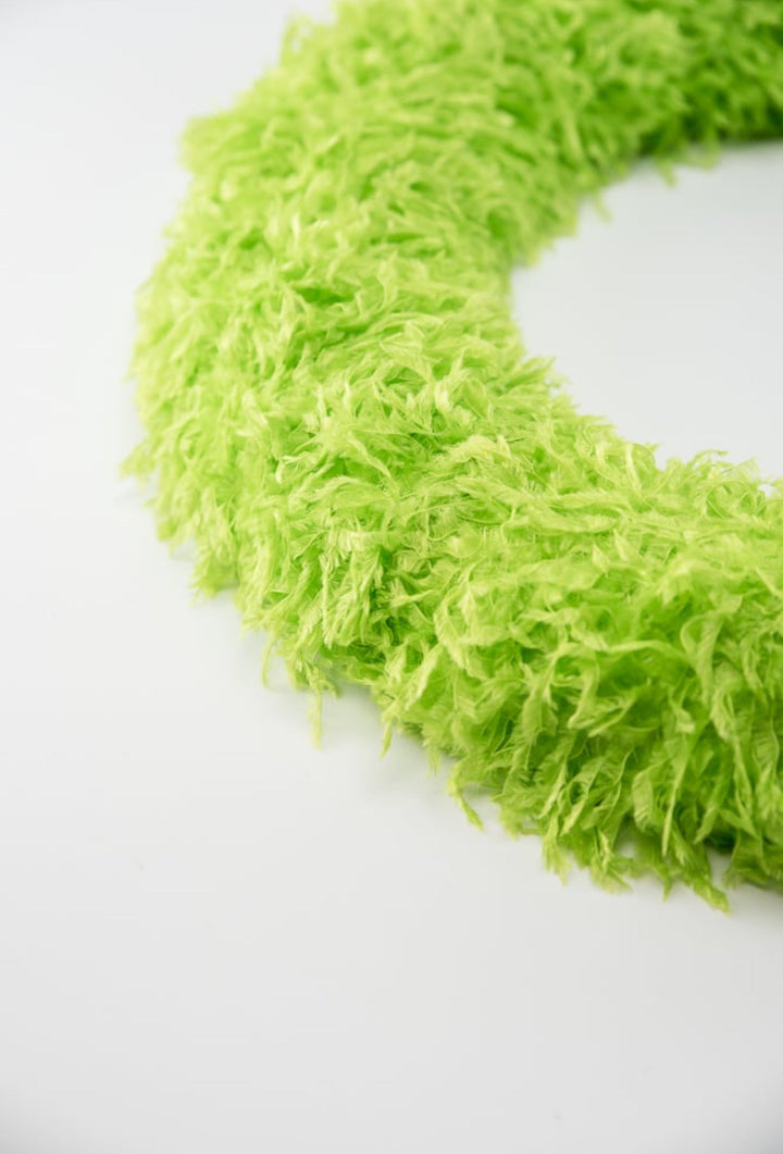Lime green furry wreath - 18” - Greenery MarketWreath & Floral FramesXW219170
