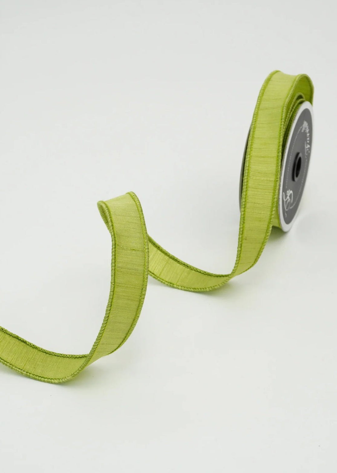 Lime green shabby silk 1” farrisilk wired ribbon - Greenery MarketRibbons & TrimRK114 - 61