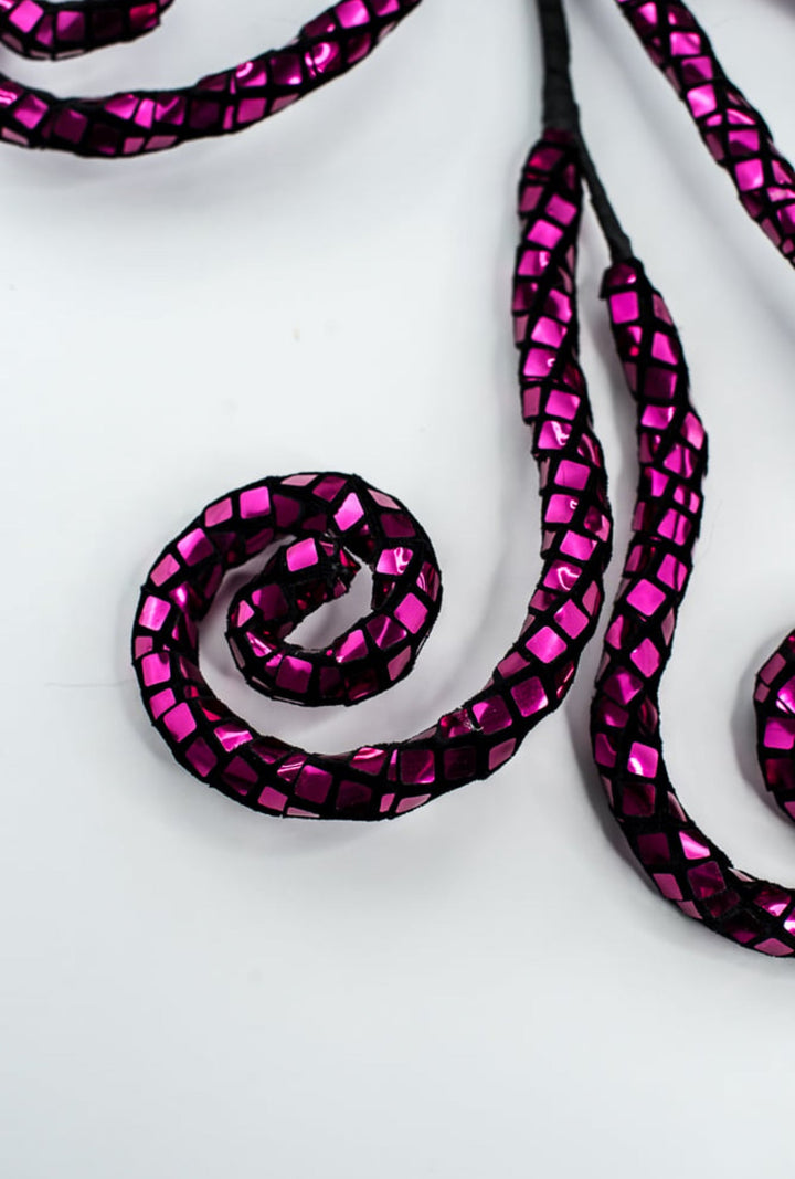 Magenta Disco Spiral Curly Spray - Greenery Market57260BT
