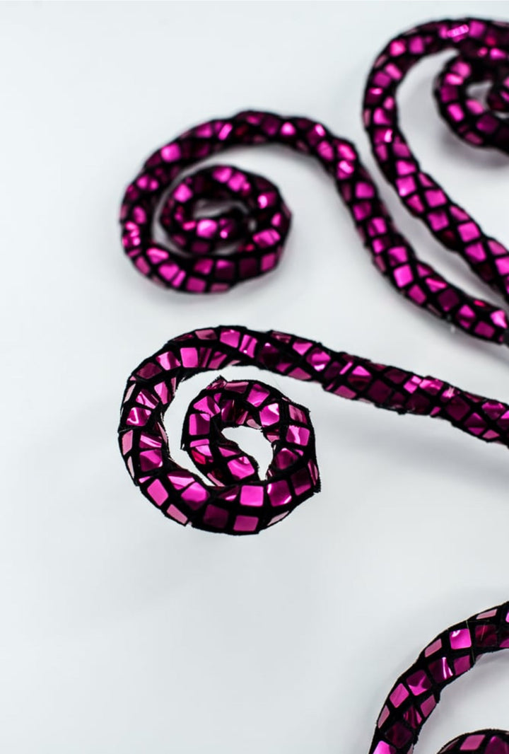 Magenta Disco Spiral Curly Spray - Greenery Market57260BT