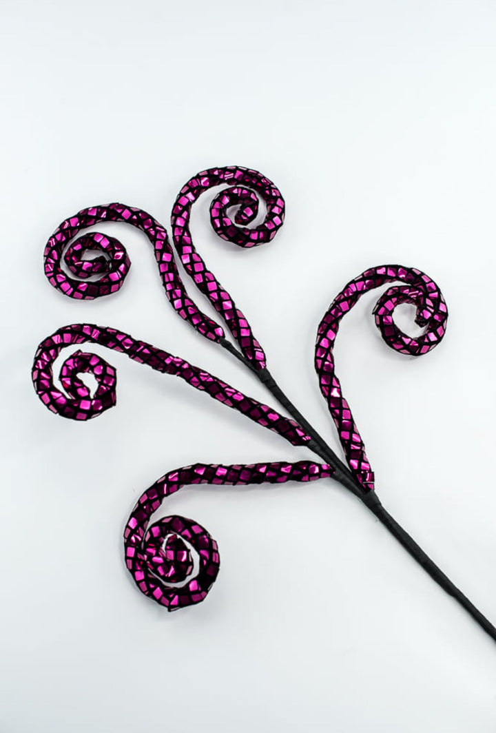 Magenta Disco Spiral Curly Spray - Greenery Market57260BT
