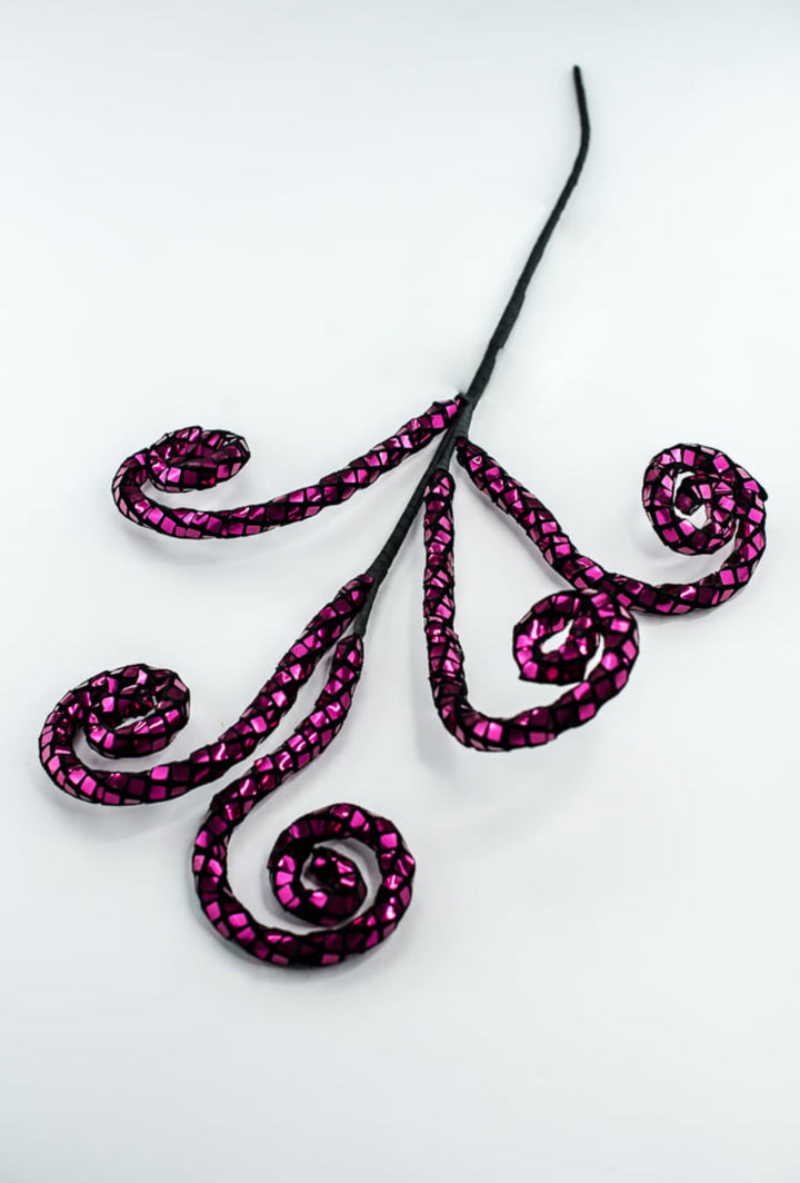Magenta Disco Spiral Curly Spray - Greenery Market57260BT