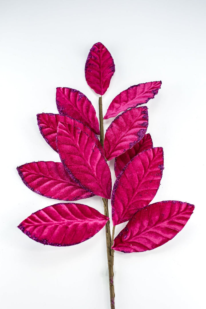 Magenta velvet magnolia leaves - Greenery Marketgreenery85361BT