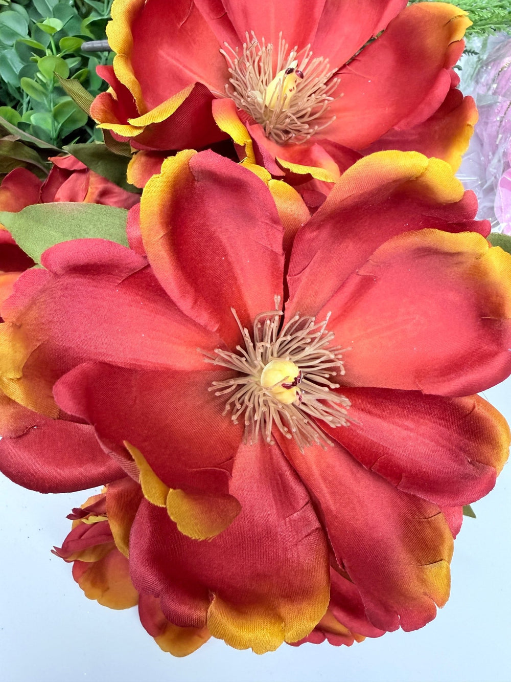 Magnolia bush - rust orange - Greenery MarketArtificial Flora52371-OR