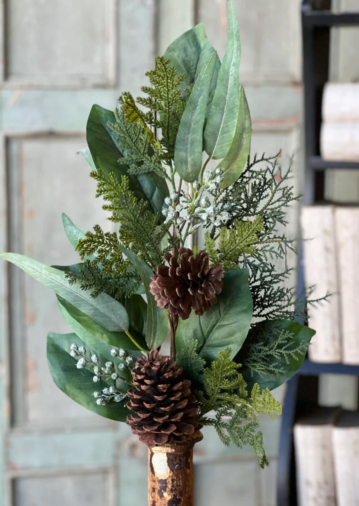 Magnolia leaf and mixed greenery spray - Greenery MarketArtificial FloraXVP7176