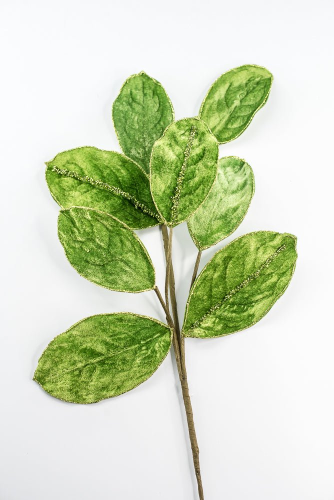 Magnolia leaves velvet spray - bright green - Greenery MarketXF651 - G