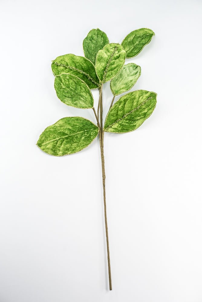 Magnolia leaves velvet spray - bright green - Greenery MarketXF651 - G