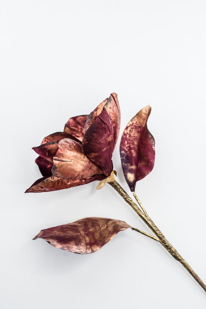 Magnolia stem - metallic burgundy - Greenery Marketartificial flowersXG943-BU