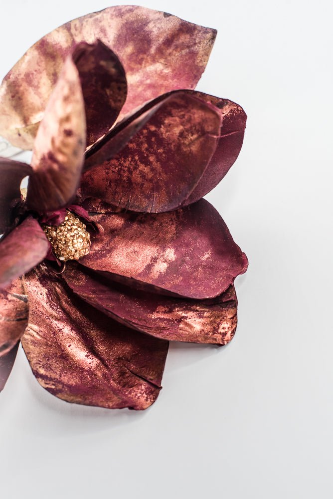 Magnolia stem - metallic burgundy - Greenery Marketartificial flowersXG943-BU