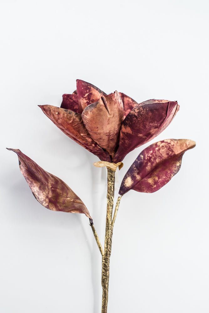 Magnolia stem - metallic burgundy - Greenery Marketartificial flowersXG943-BU