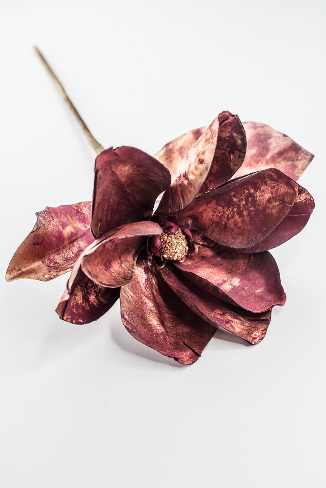 Magnolia stem - metallic burgundy - Greenery Marketartificial flowersXG943-BU