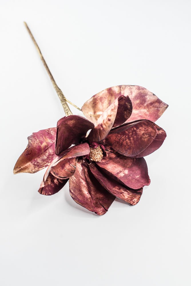 Magnolia stem - metallic burgundy - Greenery Marketartificial flowersXG943-BU