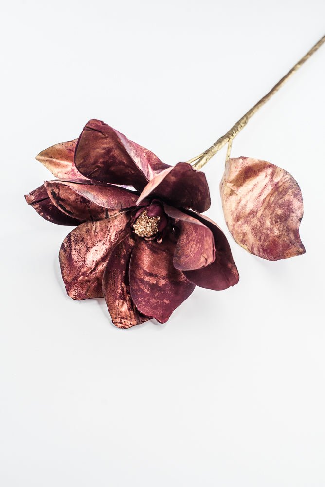 Magnolia stem - metallic burgundy - Greenery Marketartificial flowersXG943-BU