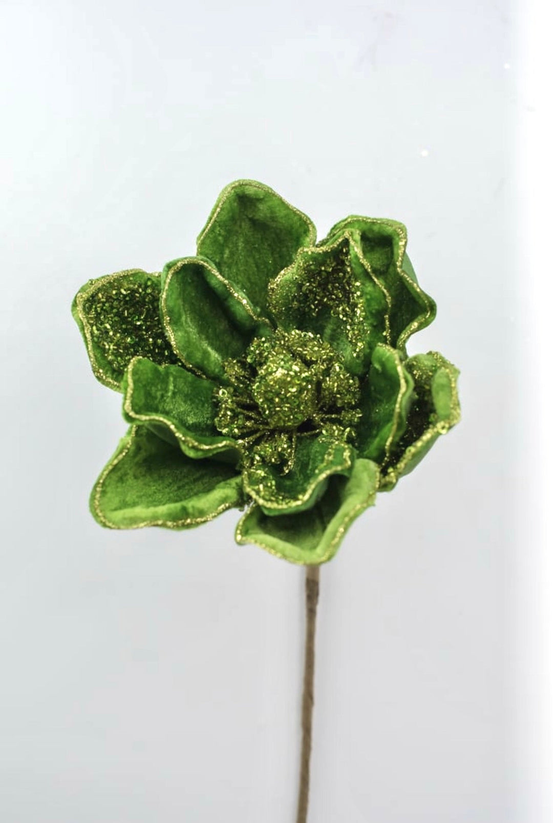 Magnolia velvet sequins stem - bright green - Greenery MarketXF650 - G